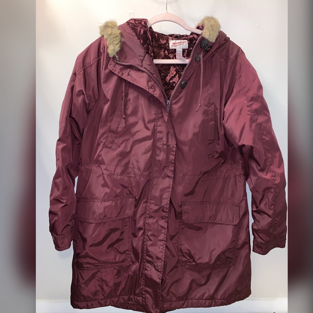 Burgundy winter jacket